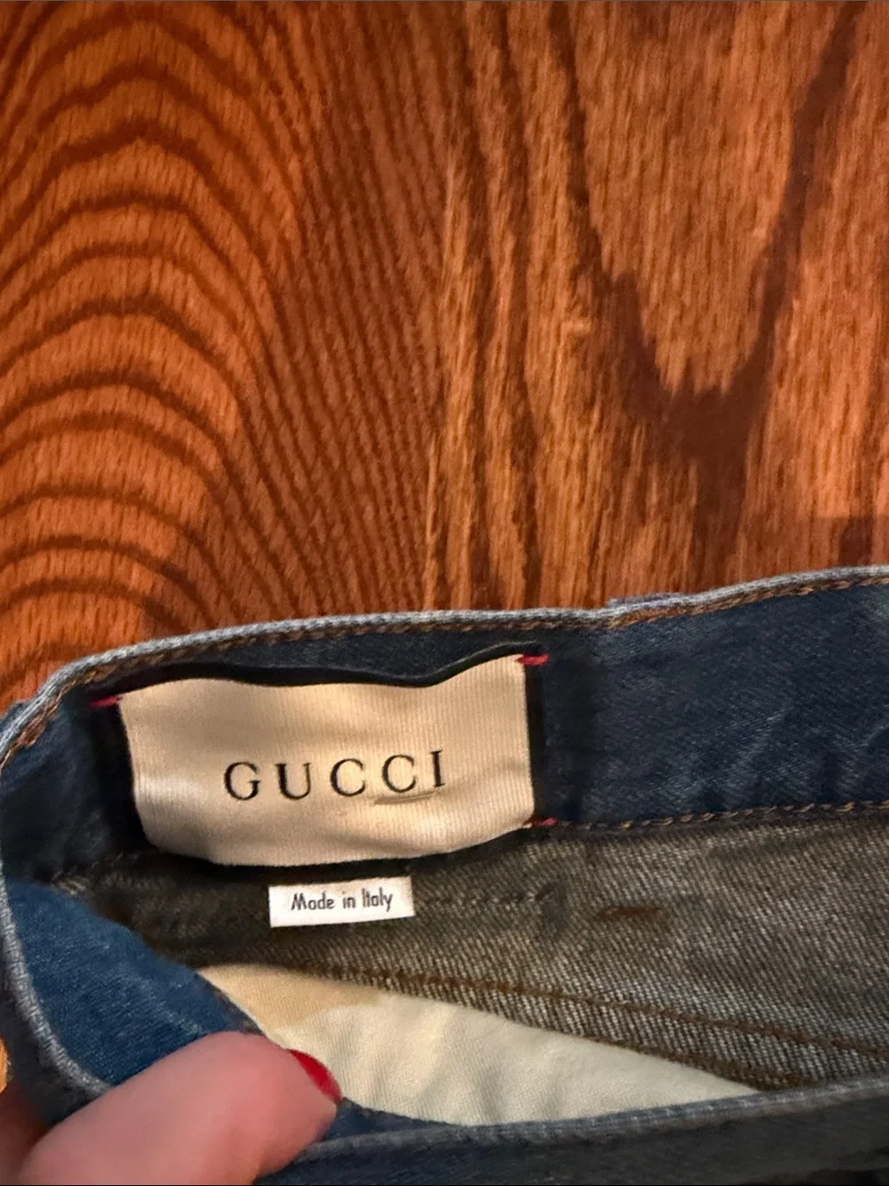 Gucci Light Blue Embroidered Straight Jeans